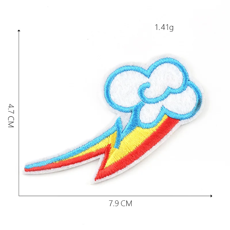 Радужная звезда нашивки вышитая железная нашивка для одежды DIY полоса Милая аппликация Ткань аксессуары для одежды значок Parches - Цвет: 1