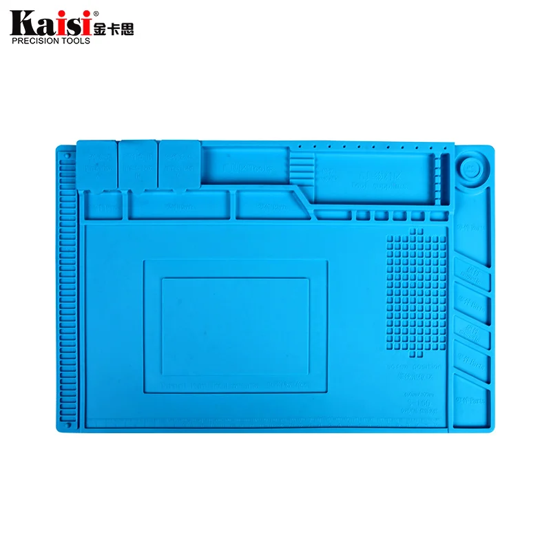 S-160 45X30cm Heat Insulation Silicone Pad Desk Mat Maintenance Platform For BGA Soldering Repair Station With Magnetic Section