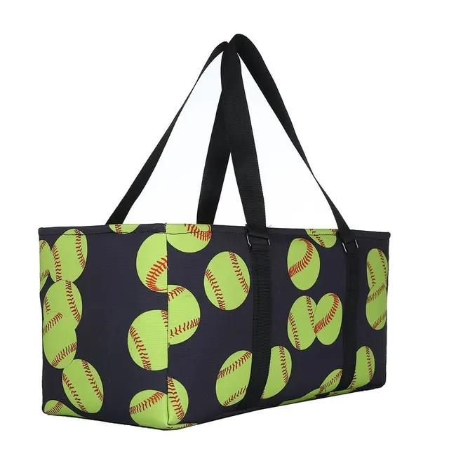 Baseball Tote Bag Utility Weekender Tote Open Top Extra Large Beach