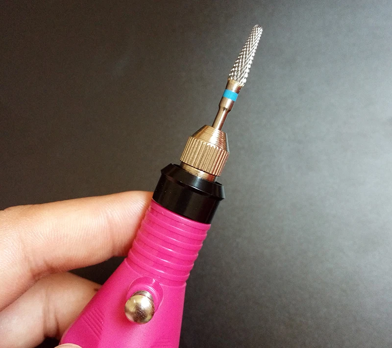 Elétrica do Unha do Carboneto para a Máquina da Broca da Arte do Unha Ferramenta do Pedicure do Manicure Lima do Unha Pces Profissionais Quentes! Broca do Unha 602801 Azul 10 8 prego do carboneto para a máquina da
