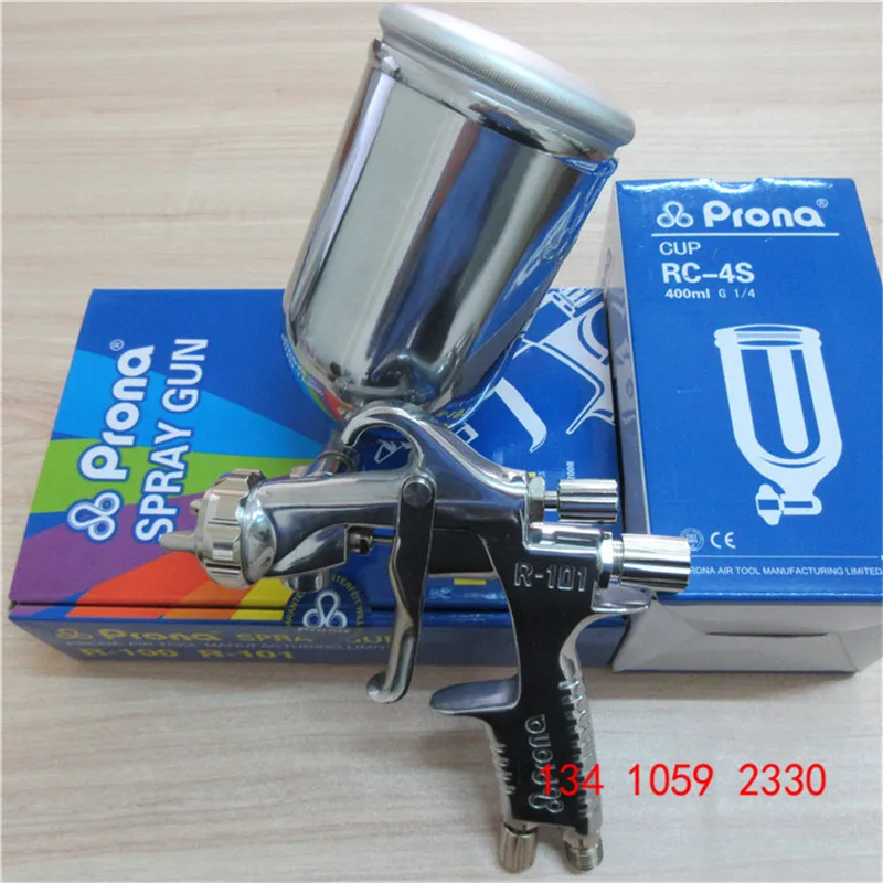 Prona R 101 ручной пистолет с чашкой бесплатная доставка R101 0 8 1 3 5 мм сопла выбрать HVLP