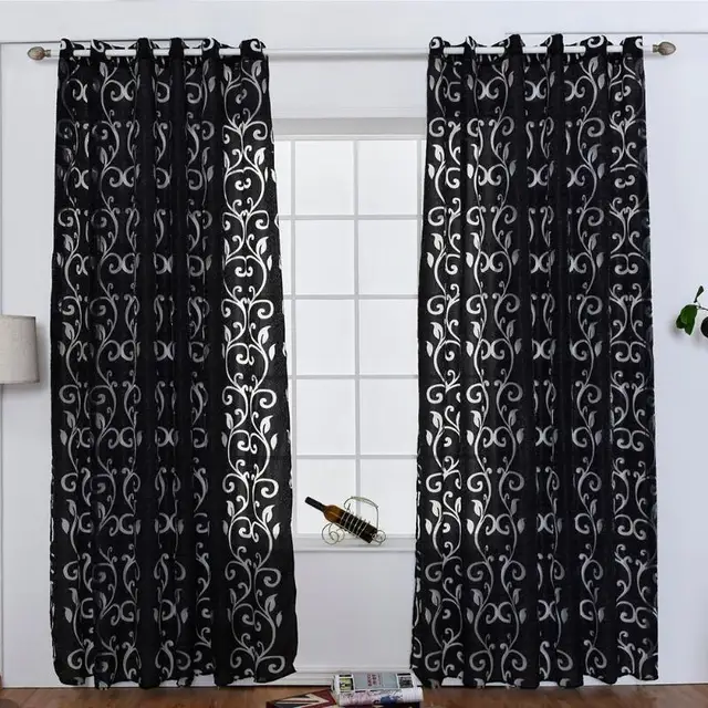 black and white curtains for living room black rose window curtains for living room jacquard fabrics luxury semiblackout panel short black white semi black and white curtains for living room black rose window curtains for living room jacquard fabrics luxury semiblackout panel short black white semi