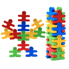 Мультфильм красочные балансирующие блоки детские деревянные развивающие Баланс злодей блоки игрушки идеальный подарок на день рождения для детей