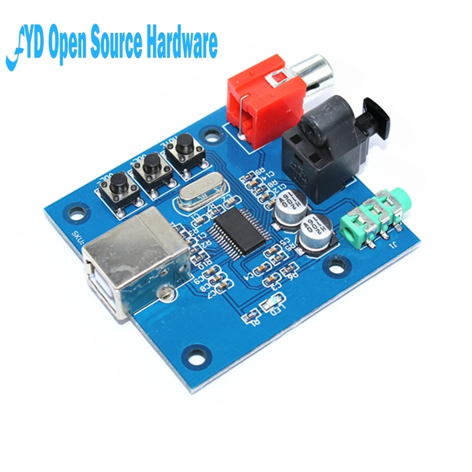1 шт. PCM2704 аудио DAC USB к S/PDIF звуковая карта hifi декодер плата 3 5 мм аналоговый