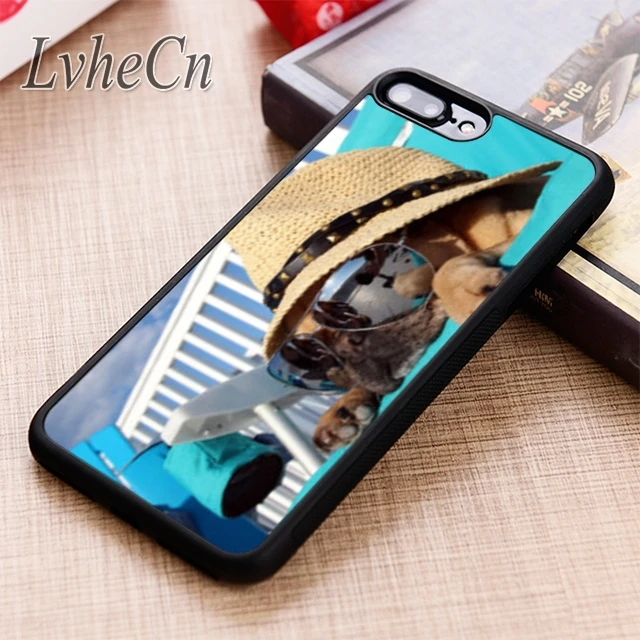 LvheCn чехол для телефона с солнцезащитными очками мопса iPhone 5 6 6s 7 8 plus X XR XS max 11 12 Pro