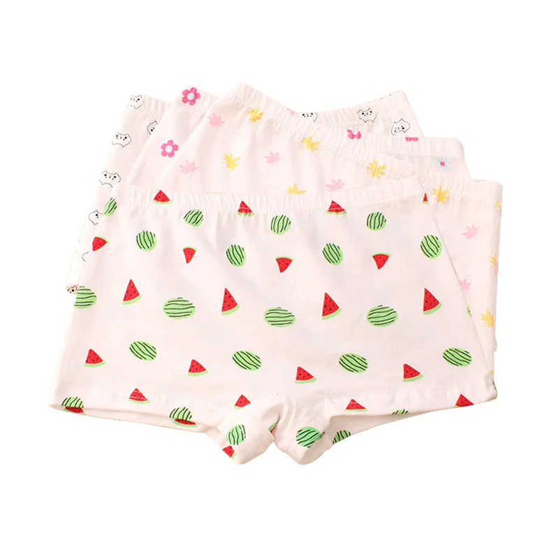 4 Pcs/Set Baby Girls Panties Underwear Cotton Cartoon Patterns Underpants Girls Cute Boxer