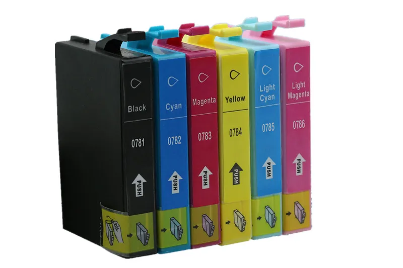 Запасные чернильные картриджи T0781 E-0781 T0786 для Stylus Photo R260 R280 R380 RX580 RX595 RX680 Artisan 50 |