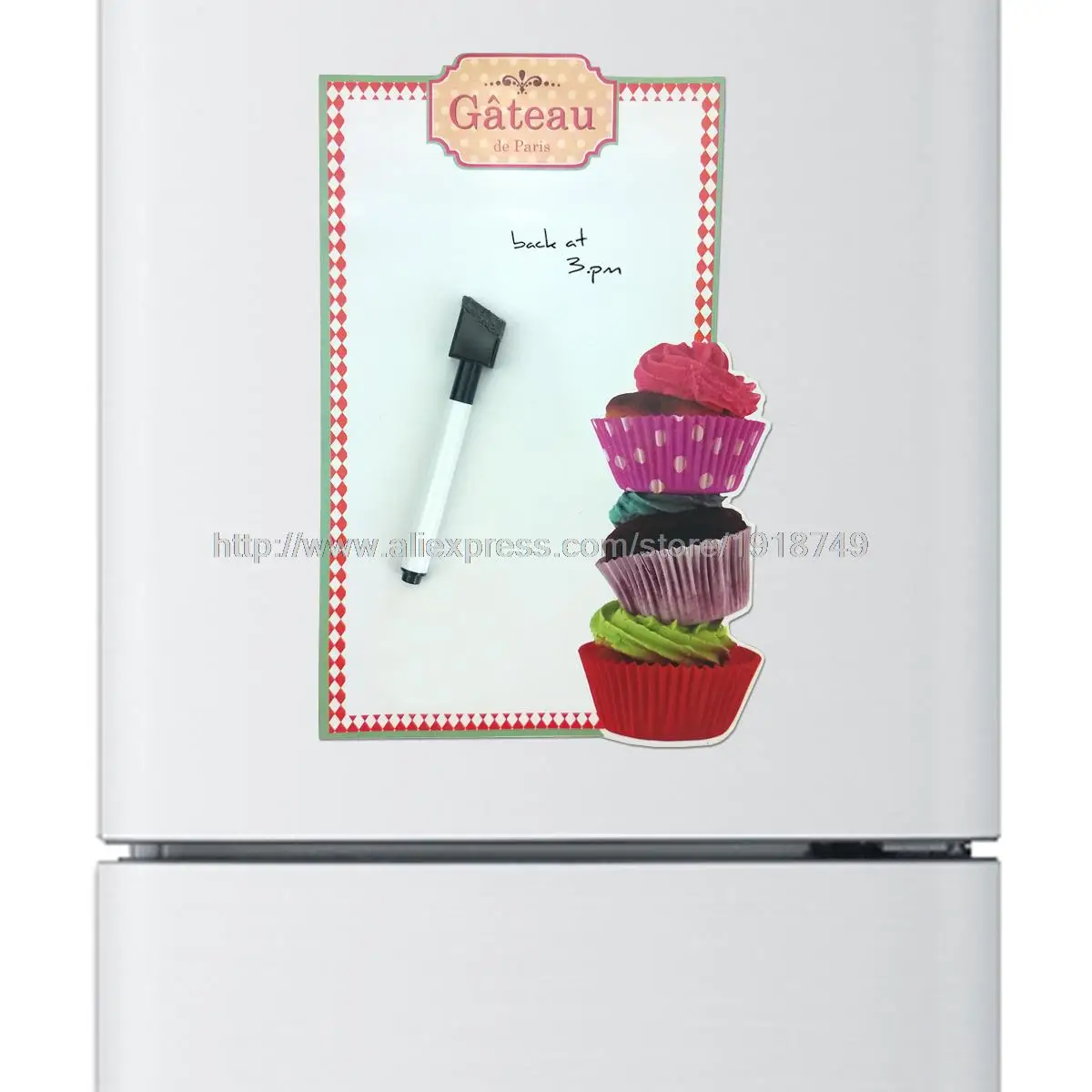 2pcs/lot dessert Print custom cake fridge message board