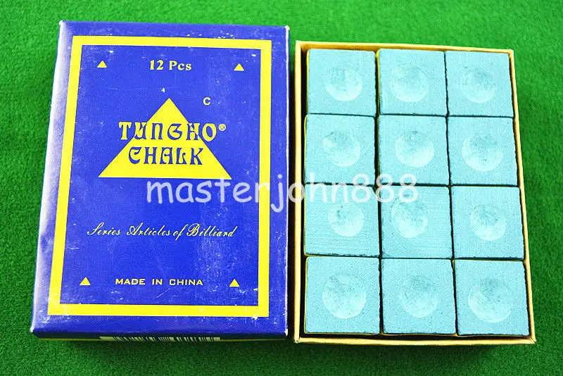 

2pcs TUNGHO Pool Billiards Snooker Cubes Chalk Light Blue Free Shipping Wholesales