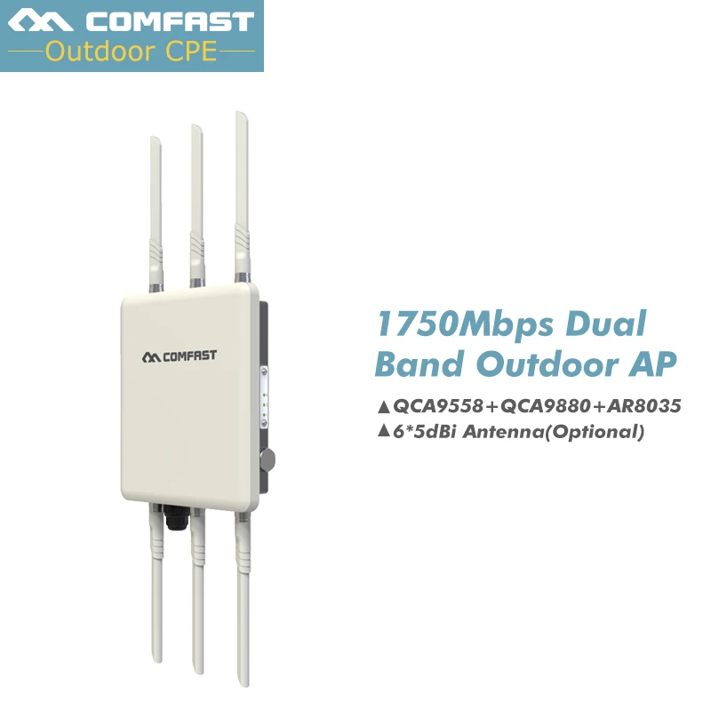 

High power omni directional wireless AP COMFAST WA900 802.11 Ac/b/g/n 5G&2.4G outdoor WiFi cover base station 1750M WiFi routers