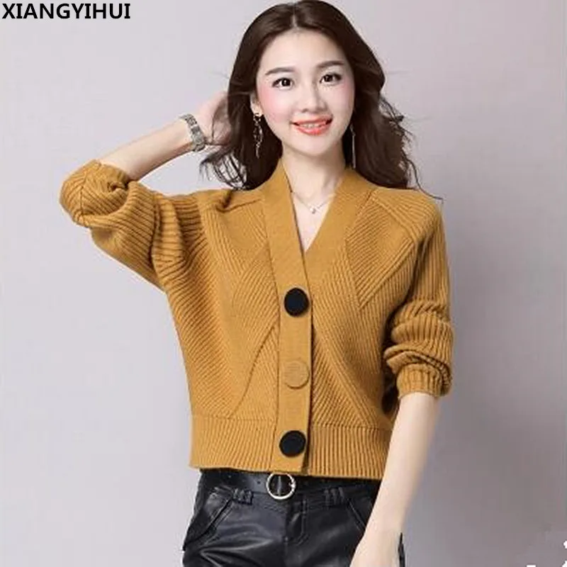 

2017 High Quality Brand Autumn Winter Sweater Women Cardigan Sweater Loose single Breasted Women's Cashmere Sweater 6 colors