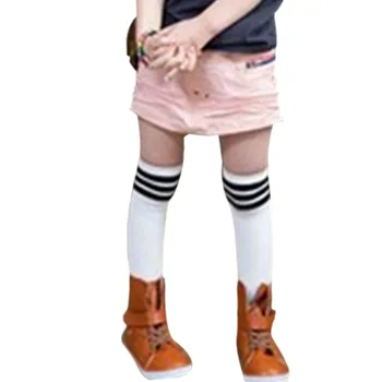

Children Toddler Kid Girls Cotton Stripes Socks School High Knee Stocks 2-7Y