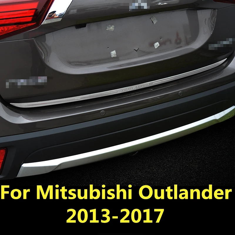 Для Mitsubishi Outlander 2013-2017 из нержавеющей стали задняя защитная накладка на багажник