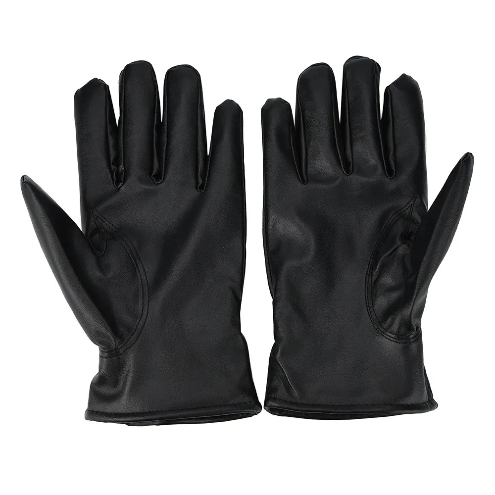 Спальное место#5001 Новые мужские кашемировые кожаные мужские зимние перчатки для вождения водонепроницаемые черные теплые аксессуары