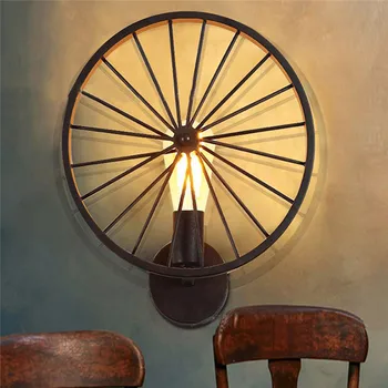 

GERUITE Vintage Plated Industrial LED Wall Lamp Retro Loft Lampshade Stair Bathroom Iron Wall Sconce Abajur Luminaria