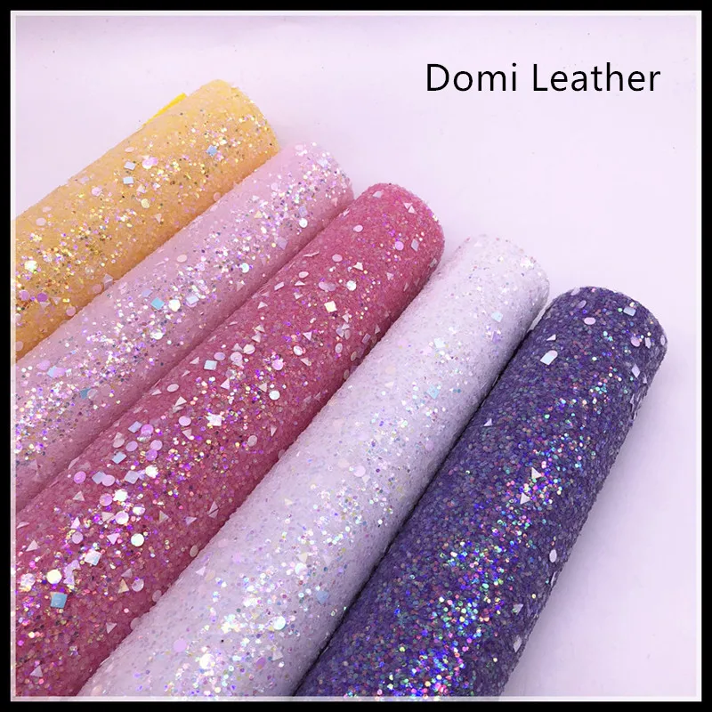 Pastel Crystal Chunky Glitter Fabric (1)