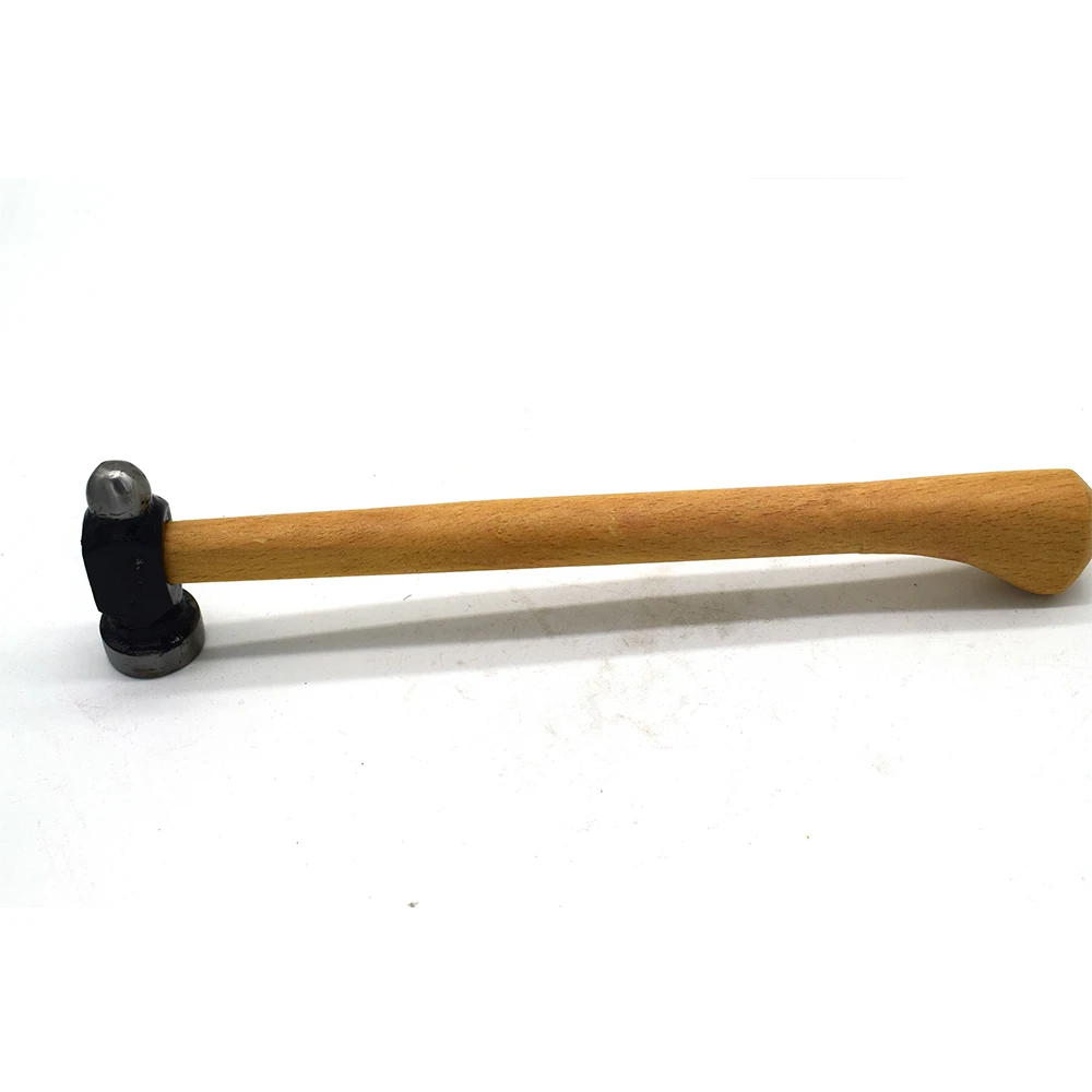 

Jewelry Chasing Hammer Wooden Handle Ball-peen & Flat Face 25mm Hammers Silversmith Goldsmith Tool