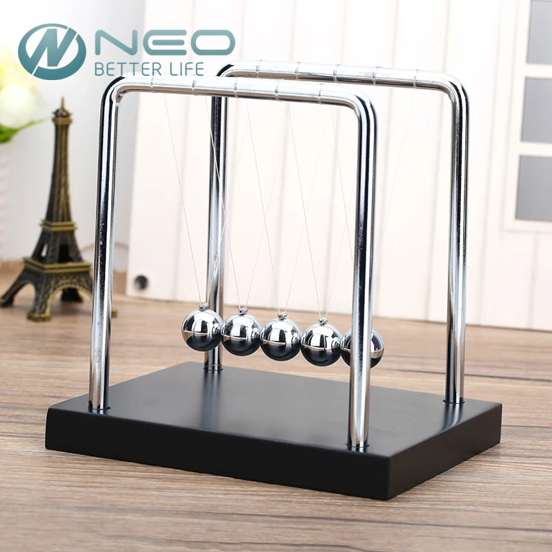 NEO Wooden Base Newton s Cradle Art in Motion Balance Balls Newton Cradle Physics Pendulum font