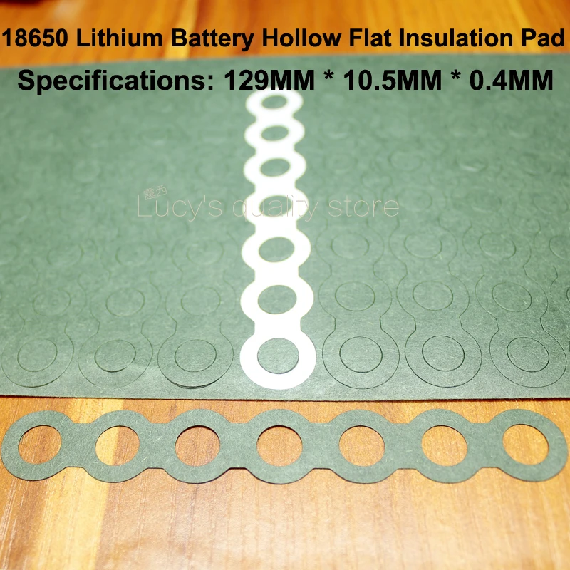 

100pcs/lot 18650 lithium battery combination insulation gasket meson 7S hollow flat head paper insulation pad battery accessorie