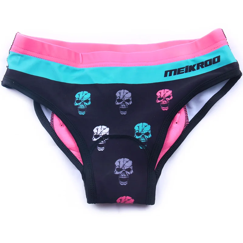  3D prints cycling underpants antibacterial padded for women so cool skull cycling underwear 