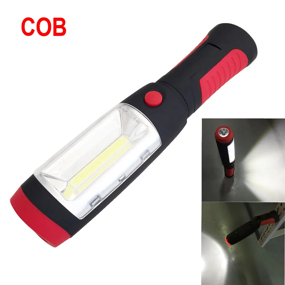 Портативный Рабочий 1 LED + COB фонарь походная велосипедная лампа