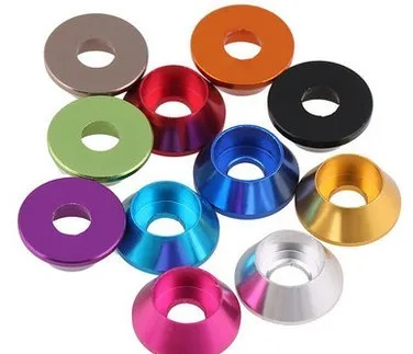 

50pcs/lot M2/M2.5/M3/M4 andonized colorful Aluminum alloy hex socket cap head washers gasket 11 colors728