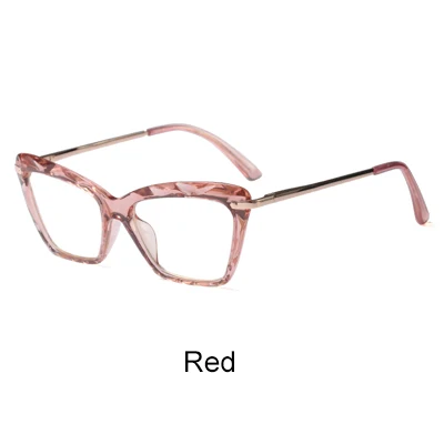Ralferty Cat оправы для очков для женщин Близорукость оптическое Рецептурные очки оправа прозрачные черные очки аксессуары без градуса Oculos F97533 - Цвет оправы: Красный