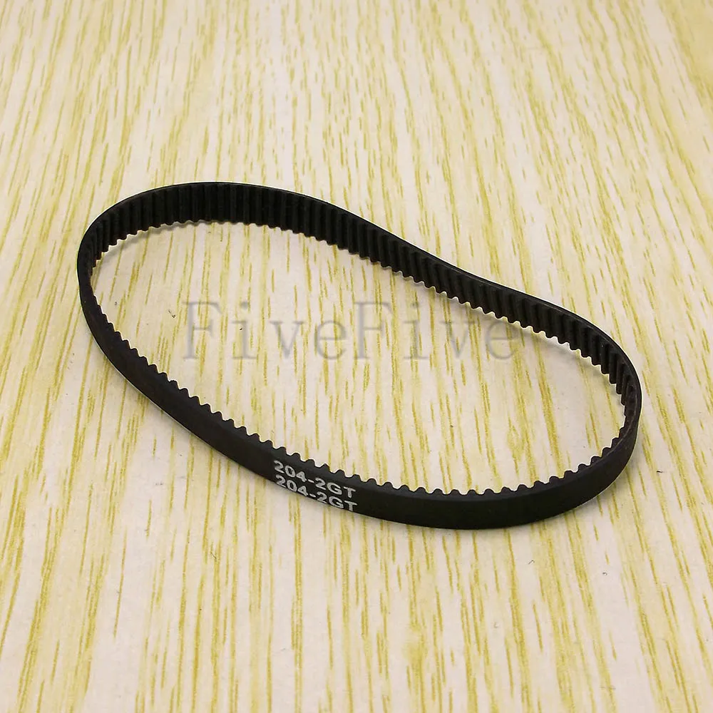 5pcs/lot 204 GT2 Loop Timing Belt Width 6mm GT2 Belt Rubber Fiberglass
