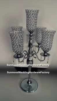 

large and tall use in big event wedding decoration Floor standing crystal candelabra wedding centerpieces