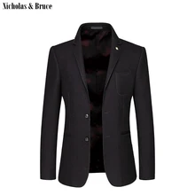 N& B Для мужчин классический пиджак Slim Fit шерстяной Блейзер на свадьбу, костюм «Человек Куртка зимний классический американский Блейзер бархат SR11
