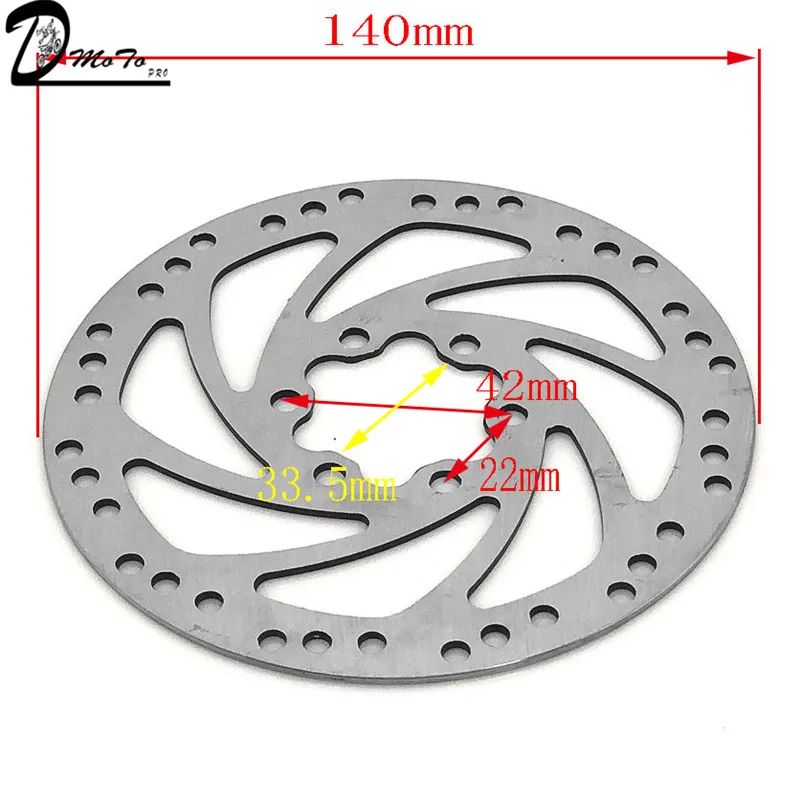 

140mm Disc Brake Rotor Stainless Steel Bike Disc Brake Rotor 6 Bolts 34mm for Scooter Bicycle Road Bike Mountain Bike