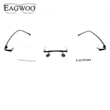 Чистые титановые очки без оправы, оптическая оправа, очки по рецепту, очки для мужчин, тонкие дужки без оправы, очки для глаз