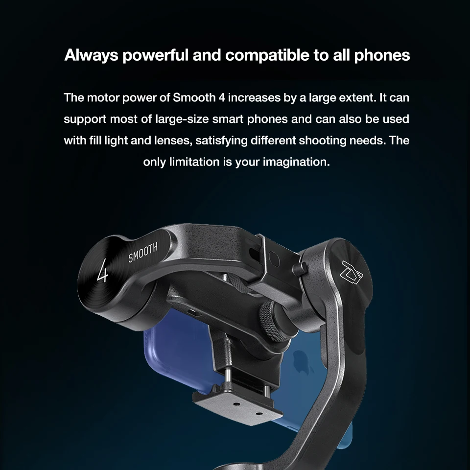 Zhiyun SMOOTH 4 3-Axis Handheld Gimbal Stabilizer for Smartphone action camera phone Portable iPhon
