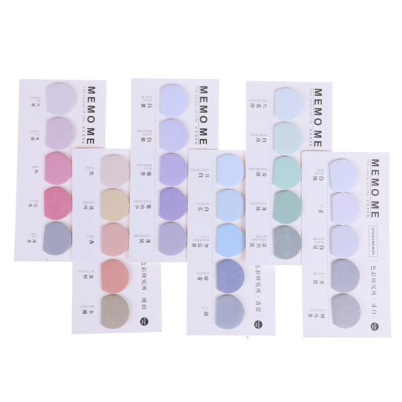 

Round Shape Various Colorful Self-Adhesive N Times Memo Pad Sticky Notes Bookmark School Office Stationery Supply