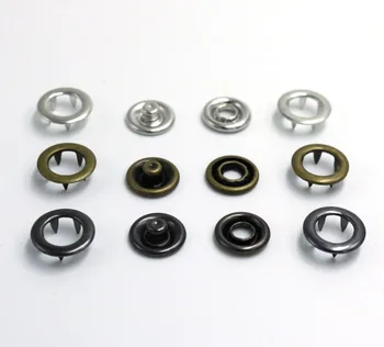 

2018 Sale Top Fashion Botones Scrapbooking 100sets/lot 12mm 4 Part Buttons silver/bronze/gun black/gold Prong Snap Button