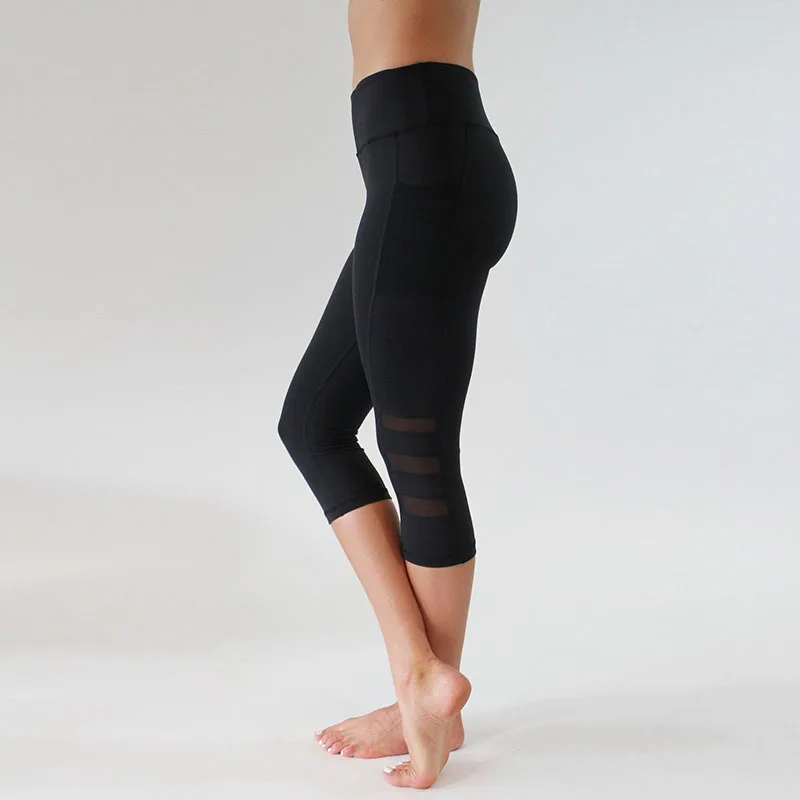 Модные женские повседневные облегающие эластичные спортивные штаны для йоги, леггинсы для бега