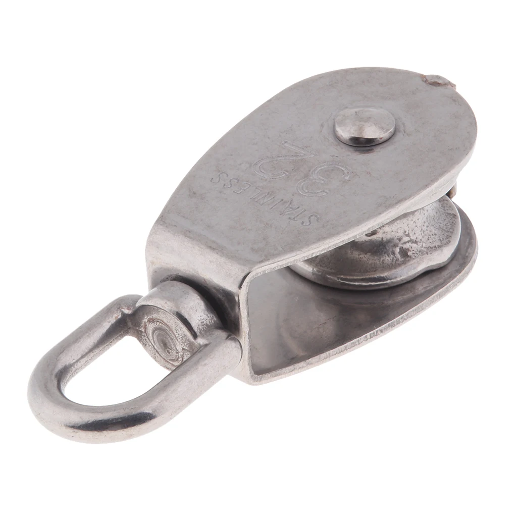 Stainless Steel Single Wheel Swivel Rigging Lifting Wheel Pulley for Wire Rope Lifting Brand New Dragging Pulley Lifting Pulley