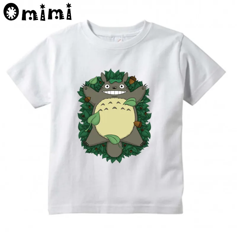 Children's Anime My Neighbor Totoro Printed T Shirt Kids Great Casual Short Sleeve Tops Boys and Girls Cute T-Shirt - Цвет: oHKP2143B