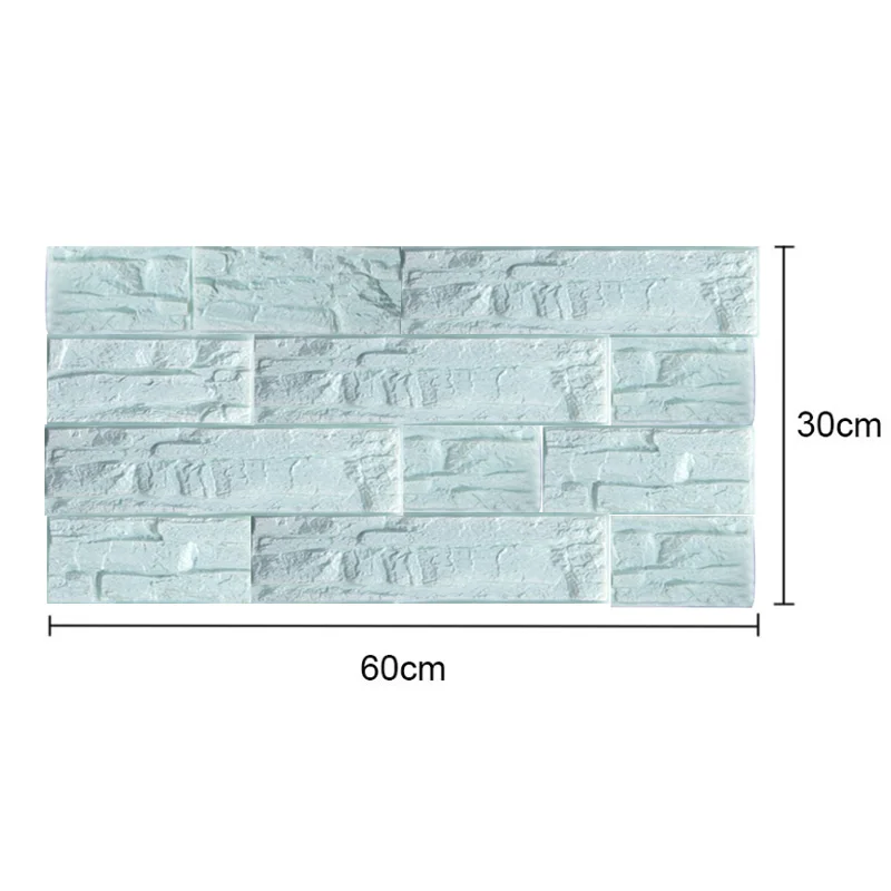 5Pcs 3D PE Foam Wallpaper DIY Wall Stickers Wall Decor Brick Home Decoration Living Room Bedroom