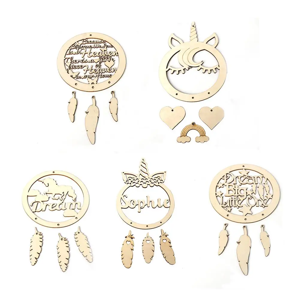 

Wooden Dream Catcher DIY Home Decoration Pendant Wooden Innovative Craft Kids Room Decoration Dreamcatcher