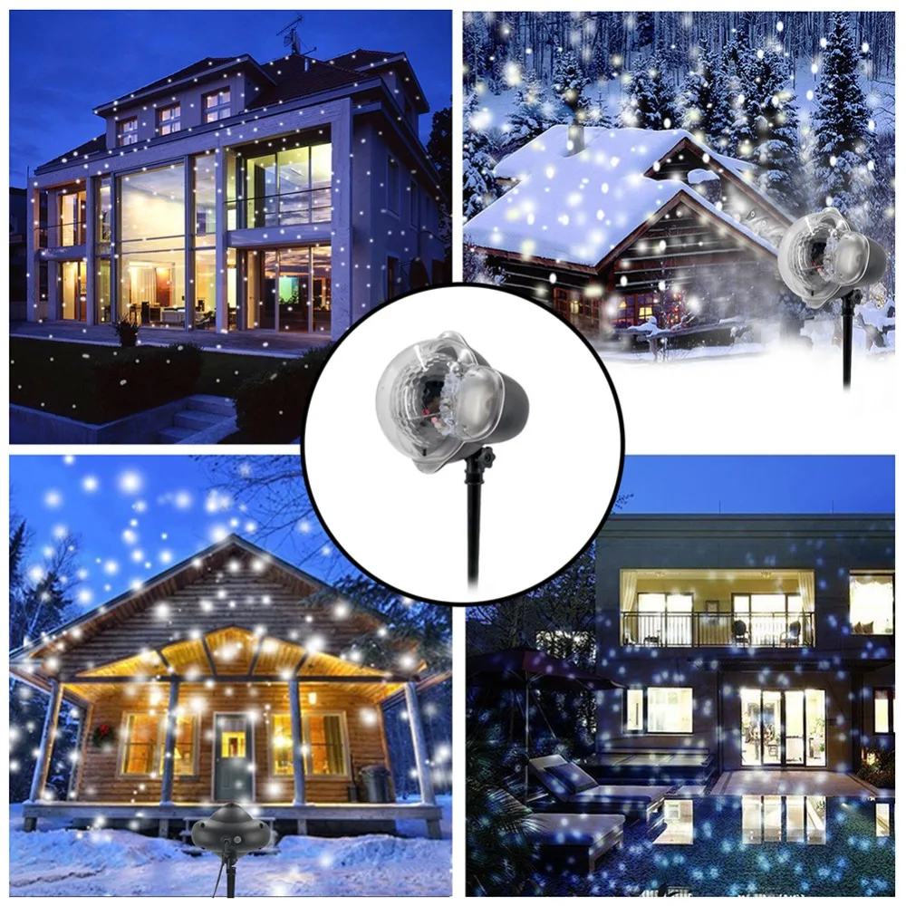 

Luxury Christmas Laser Snowflake Projector Outdoor LED Waterproof Disco Lights Home Garden Star Light Indoor Decoration #290022