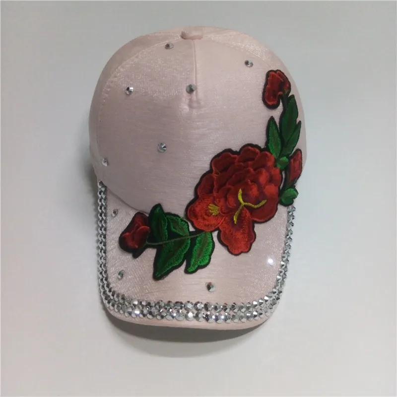 Розовое Украшение Для женщин Бейсбол Шапки Snapback Кепки s femme хип-хоп Кепки леди gorras Vogue шляпа папа Шапки Casquette homme