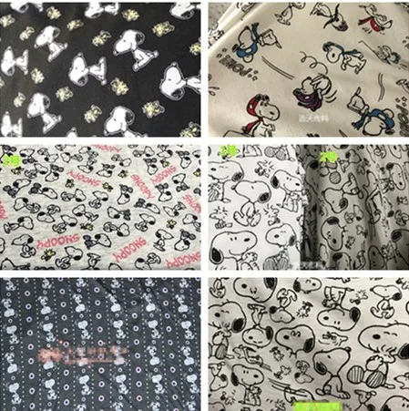 Мультяшный щенок вязанная хлопковая ткань для шитья «сделай сам» Лоскутная работа одежда для родителей и детей, детская одежда постельные принадлежности