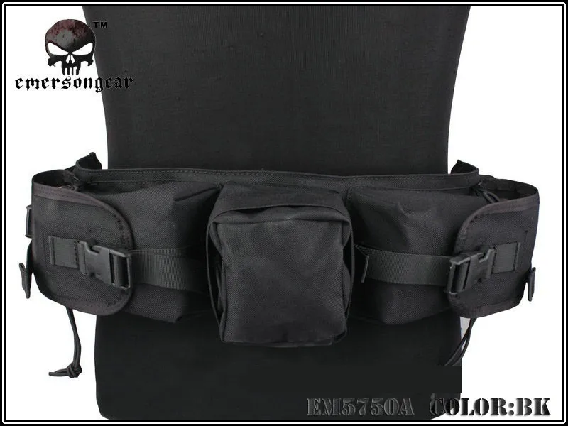 EmersonGear снайперская поясная сумка для охоты, страйкбол, снаряжение, снайперская поясная сумка, сумка для снайперской талии EM5750 Multicam, Черная