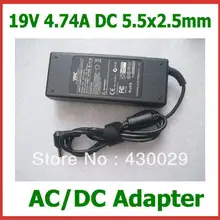 AC/DC адаптер 19 V 4.74A 90 Вт 5,5x2,5 мм Питание для lenovo Asus Toshiba N102 ноутбук Сменное зарядное устройство с кабелем переменного тока