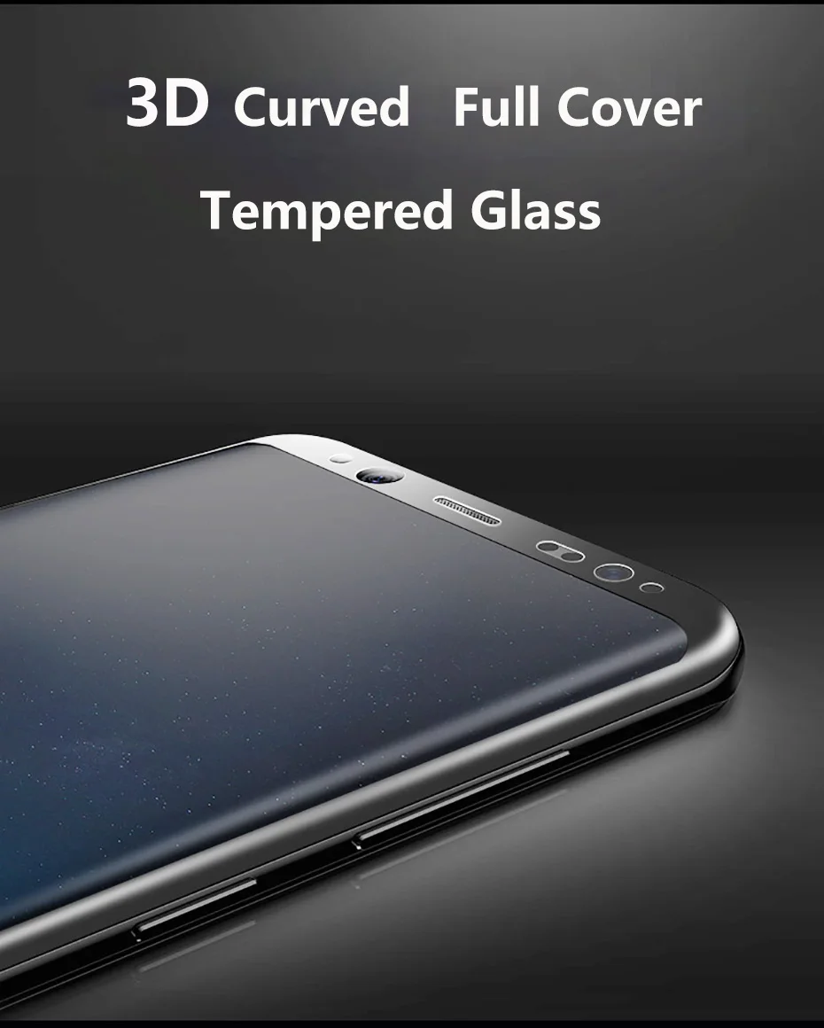 YAMIZOO For Samsung Galaxy s8 s9 Plus Tempered Glass 3D Full Screen Protector Protective Glass For Samsung s8 s9 Note 8 9 Glass  (1)