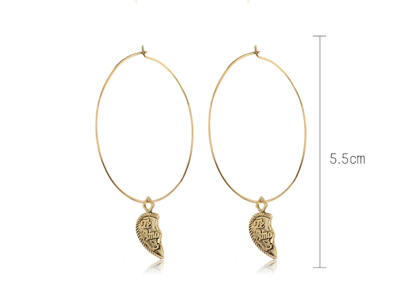 Rose Flower Heart Hoop Earrings (2)