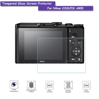 

9H Tempered Glass LCD Screen Protector Real Glass Shield Film For Nikon COOLPIX A900 Camera Accessories