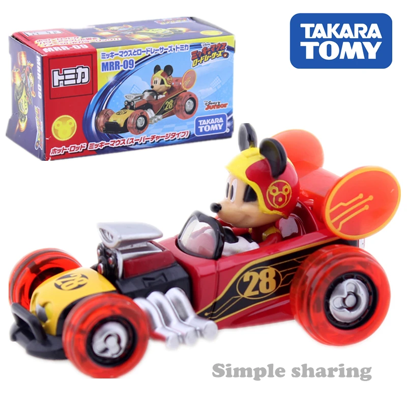 

Tomica Disney Mickey Mouse and Road Racers MRR-09 Hot Rod Mickey Mouse Motors Vehicle Diecast Metal Model New Kids Toys