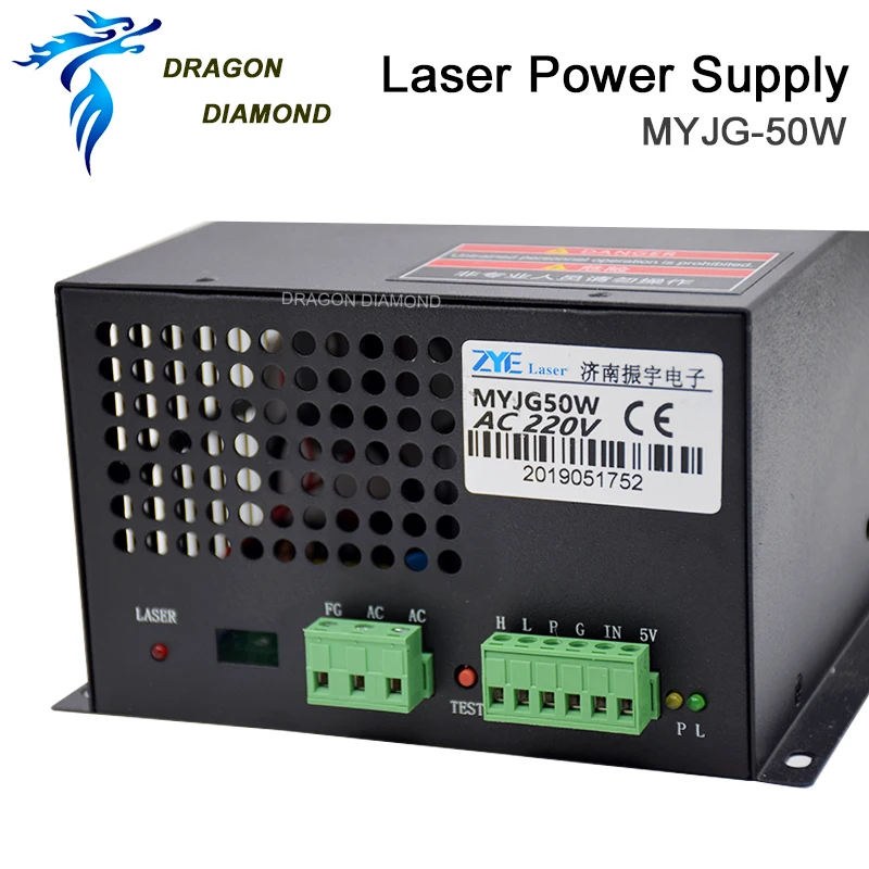 50 Вт СО2 лазерный источник питания для СО2 лазерной трубки для лазерной трубки 50 Вт гравировальный станок для резки MYJG-50W категории